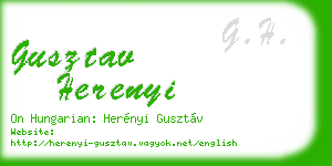 gusztav herenyi business card
